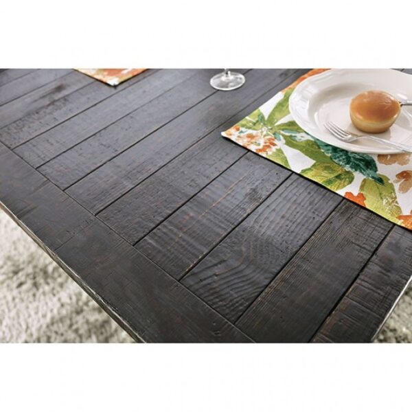 Alfred 6 Pc Dining Table Set w/ Bench Rustic by Furniture of America - Image 3