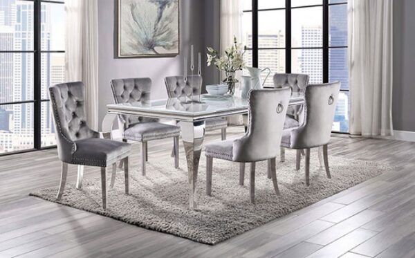 Neuveville 7 Pc Dining Table Set Glam by Furniture of America - Image 2