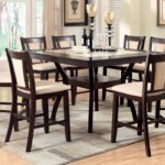 Brent 7 Pc Counter Ht Table Set Transitional by Furniture of America