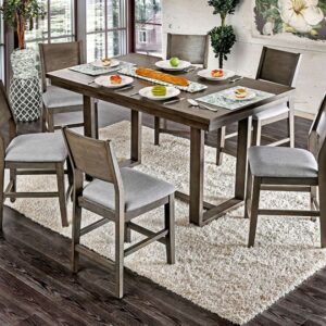 Anton 7 Pc Counter Ht Table Set Contemporary by Furniture of America