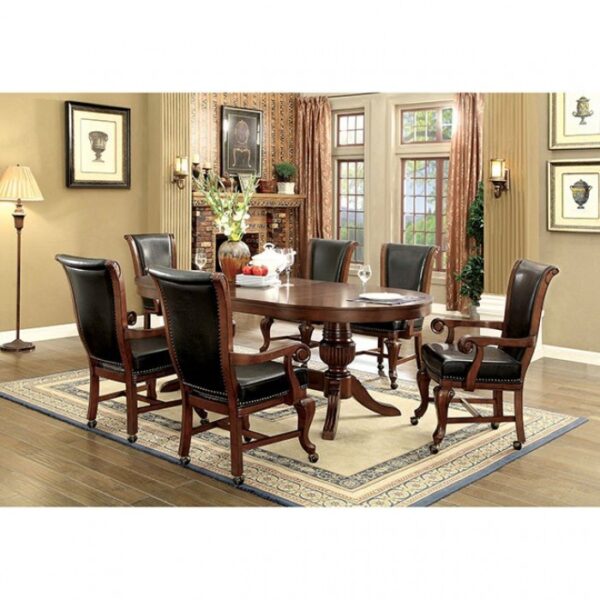 Melina 7 Pc Dining Table Set Transitional by Furniture of America - Image 5