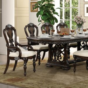 Promenade 9 Pc Dining Table Set Traditional by Furniture of America