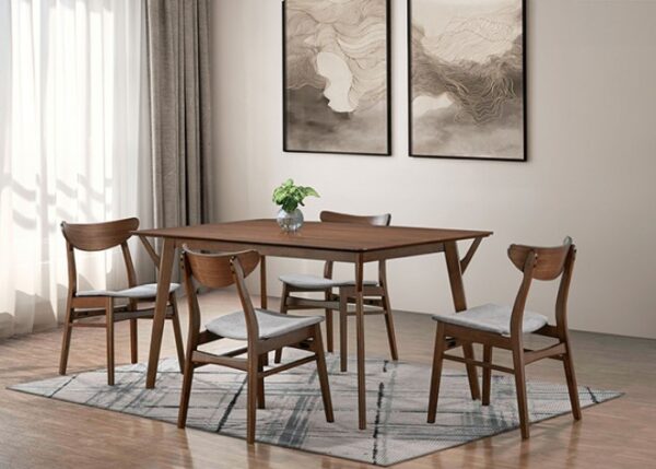 Skien 5 Pc Dining Table Set Mid-Century Modern by Furniture of America - Image 3
