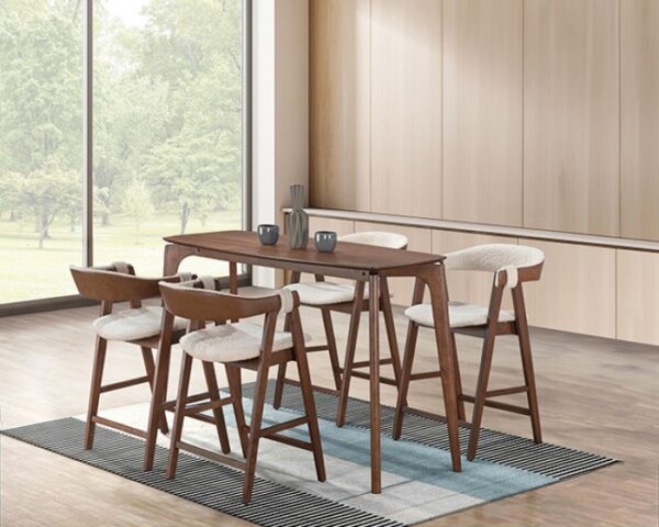 Ebikon 5 Pc Counter Ht Table Set Mid-Century Modern by Furniture of America - Image 2