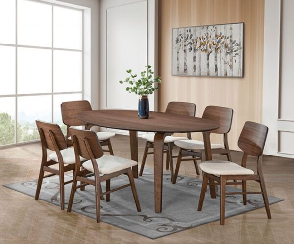 Narvik 7 Pc Dining Table Set Mid-Century Modern by Furniture of America - Image 3