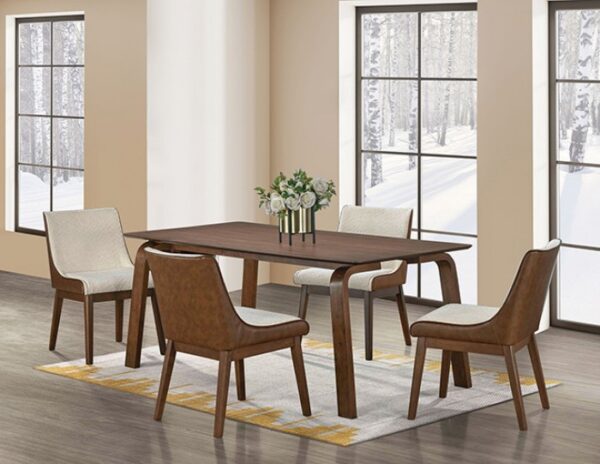 Viken 7 Pc Dining Table Set Mid-Century Modern by Furniture of America - Image 3