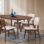Uzwil 7 Pc Dining Table Set Mid-Century Modern by Furniture of America