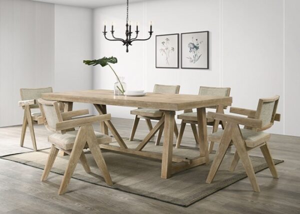 Guisborough 7 Pc Dining Table Set Contemporary by Furniture of America - Image 2