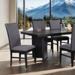 Easingwold 7 Pc Dining Table Set Modern Contemporary by Furniture of America