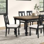 Neue Mills 7 Pc Dining Table Set Modern Farmhouse by Furniture of America