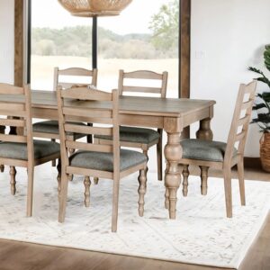 Chesapeake 7 Pc Dining Table Set Modern Farmhouse by Furniture of America