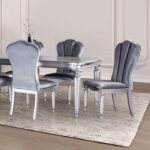 Melodi Parc 7 Pc Dining Table Set Glam by Furniture of America