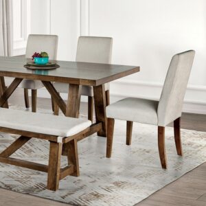 Losone 7 Pc Dining Table Set Rustic by Furniture of America