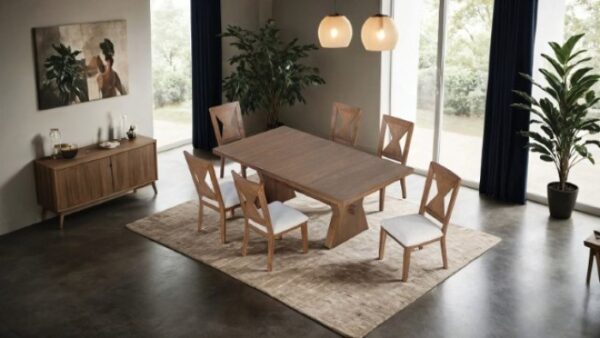 Johannes 7 Pc Dining Table Set Rustic Farmhouse by Furniture of America - Image 4