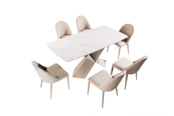 Lenvik 7 Pc Dining Table Set Contemporary by Furniture of America - Image 3