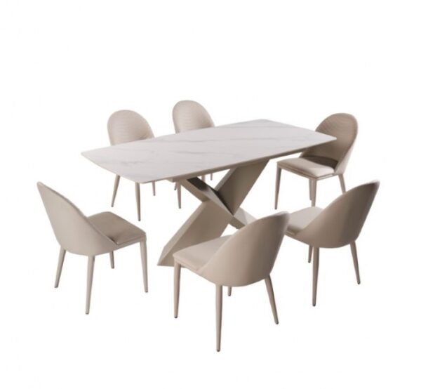 Lenvik 7 Pc Dining Table Set Contemporary by Furniture of America - Image 4