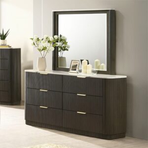 Lantrisant Dresser Contemporary Dark Walnut by Furniture of America