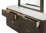 Lantrisant Dresser Contemporary Dark Walnut by Furniture of America - Image 3