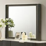 Lantrisant Mirror Contemporary Dark Walnut by Furniture of America