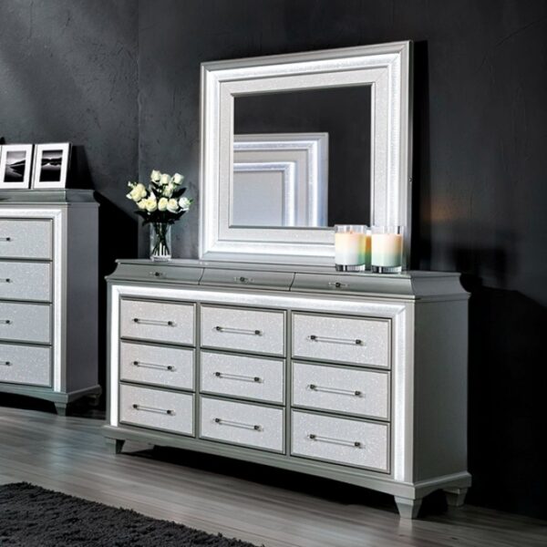 Galea Mirror Gray Glam by Furniture of America - Image 3