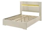 Lucida Bed Contemporary Beige by Furniture of America - Image 3