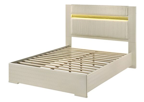 Lucida Bed Contemporary Beige by Furniture of America - Image 3