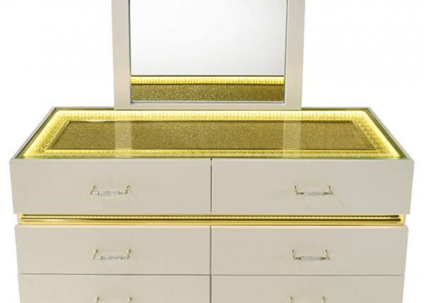 Lucida Dresser Beige Contemporary by Furniture of America - Image 3