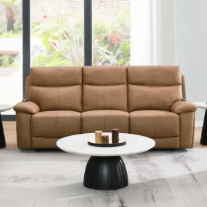 Chavis Brown Leather Power Motion Sofa with USB & Power Headrest by ACME