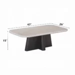 Jacory Coffee Table with Bottocino Marble Top by ACME - Image 3