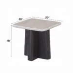 Jacory End Table with Bottocino Marble Top by ACME - Image 3