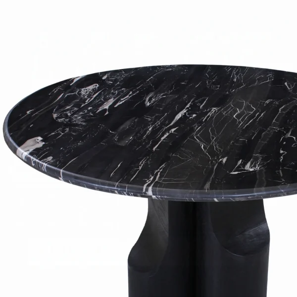 Kinton Round Dining Table with Natural Marble Top by ACME - Image 2