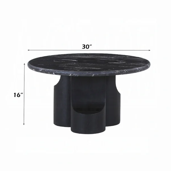 Kinton Coffee Table with Natural Marble Top by ACME - Image 3