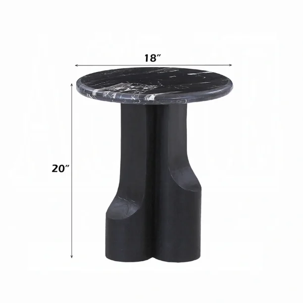 Kinton End Table with Natural Marble Top by ACME - Image 3