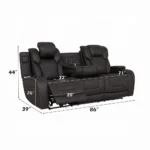 Wendell Power Motion Sofa with Dropdown Table, Storage, USB & LED by ACME - Image 6