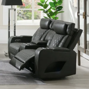 Taddeo Power Motion Loveseat with Console by ACME