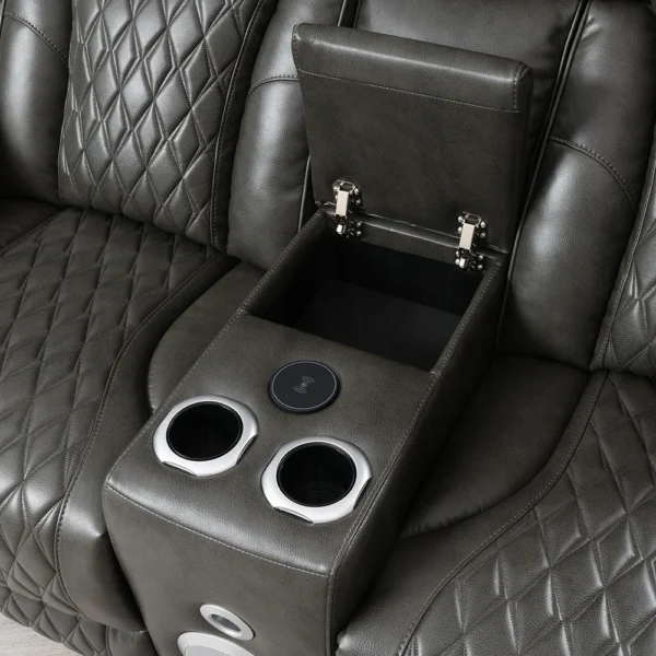 Taddeo Power Motion Loveseat with Console by ACME - Image 6