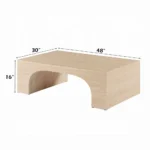 Inca Rectangular Travertine Stone Coffee Table by ACME - Image 3