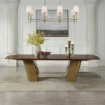 Jamonica Glossy Wood Top Dining Table by ACME