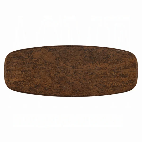 Jamonica Glossy Wood Top Dining Table by ACME - Image 2