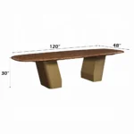 Jamonica Glossy Wood Top Dining Table by ACME - Image 3