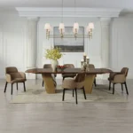 Jamonica Glossy Wood Top Dining Table by ACME - Image 4