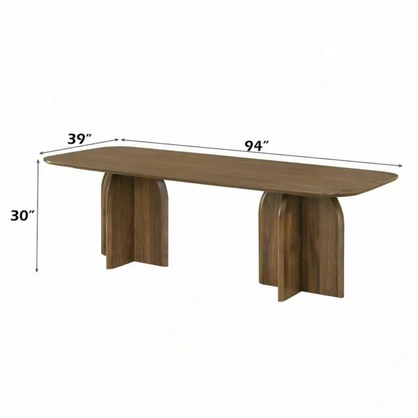 Delmon Rectangular Wood Dining Table by ACME - Image 3