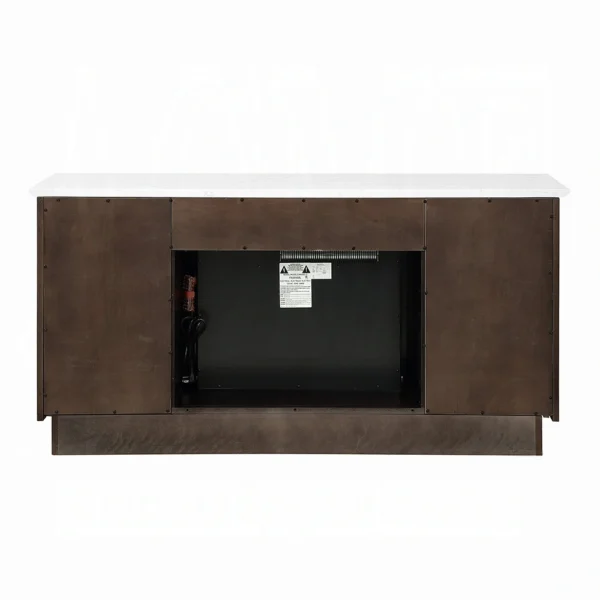 Jaramillo Server with Natural Marble Top & Fireplace by ACME - Image 3