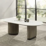 Clayten Rectangular Light Oak Coffee Table with Engineered Top by ACME