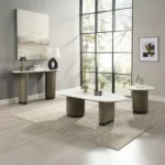 Clayten Rectangular Light Oak Coffee Table with Engineered Top by ACME - Image 4