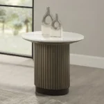 Clayten Round End Table with Engineered Top by ACME