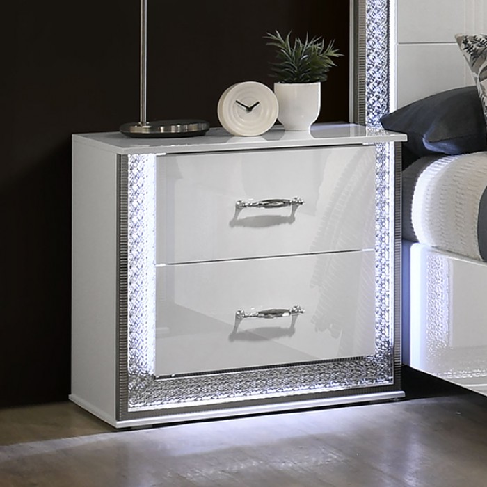 Hazeline White Nightstand By Furniture Of America | U-Trade Furniture Hazeline White Nightstand By Furniture Of America - Image 1