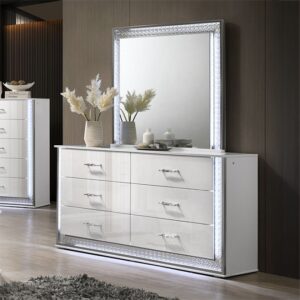 Hazeline White Dresser For Bedroom By Furniture Of America