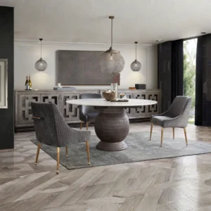 Ashe Round White Marble Dining Table By Diamond Sofa