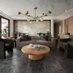 Campbell 40" Round Oak Coffee Table By Diamond Sofa